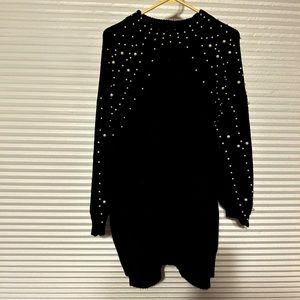 NWT Black and Pearl Tunic Sweater Dress Small